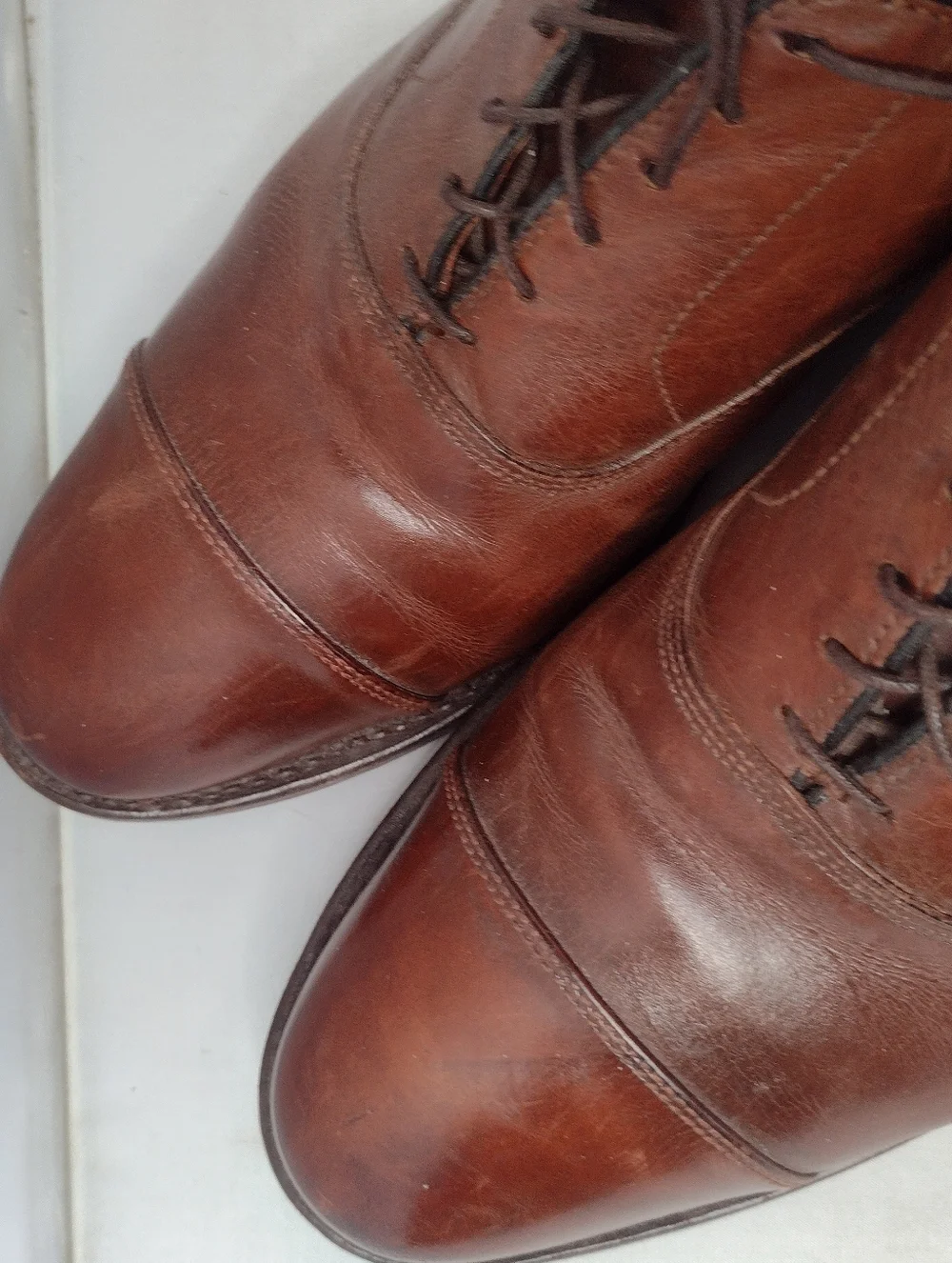 Allen Edmonds Park Avenue  Leather Cap Toe Oxfords Men's 11.5 D Brown Lace AA
